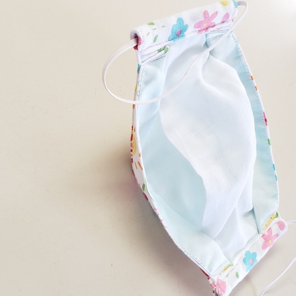 3 Layers Face Mask Happy Sun Bunnies Butterflies - Picture 8 of 9